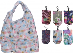 Zložljiva tekstilna nakupovalna torba s karabinom