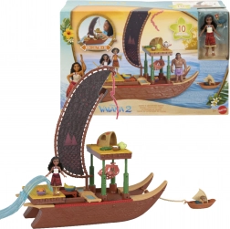 Disney VAJANA 2 Adventure Canoe Figure and Accessories Set, 10 pieces