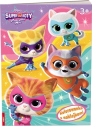 Superchats coloriages avec autocollants