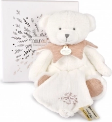 Gift set Doudou plush teddy with blanket 30 cm pink