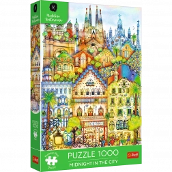 Premium 1000-piece Puzzle – Midnight in Barcelona