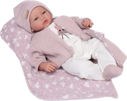 Realistic baby doll with sounds and soft cloth body 46 cm