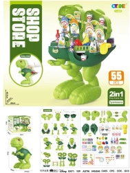 Dinosauro cavalcabile e negozio 2 in 1 per bambini dai 3 anni