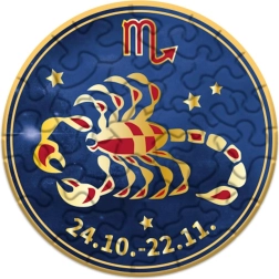 Curiosi puzzle rond zodiaque Scorpion 33 pièces