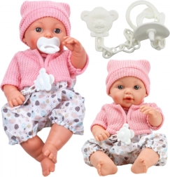 Látková panenka s čepičkou a zvuky