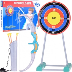 Children's set of bow, arrows, and target for playing