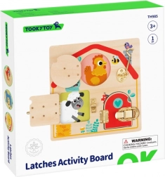 træ aktivitetsplade med låse