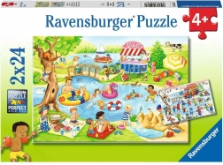 Ravensburger puzzle Zabava uz jezerce 2×24 dijelova