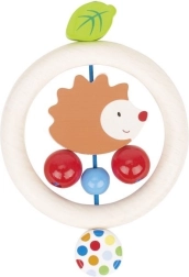 HEIMESS Wooden Rattle – Solid Ring Hedgehog