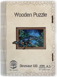 Drvene puzzle dinosaurus A3 svijetle u mraku
