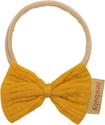 bandeau pour bébés New Baby en mousseline moutarde