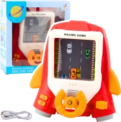 Simulatore di guida per bambini Razzo con volante e suoni – rosso