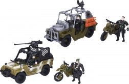 Soldier Set with Vehicle 21 cm
