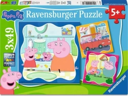 Ravensburger Puzzle Peppa Wutz – Familie an erster Stelle 3×49 Teile