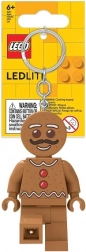 LEGO keychain with LED flashlight Gingerbread Man