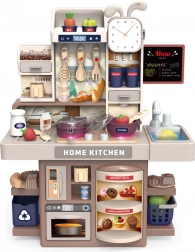 Cucina giocattolo con effetti luminosi, vapore e ricircolo dell’acqua – 33 pezzi