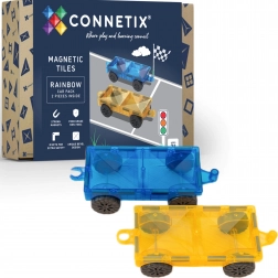 Connetix Rainbow Car Pack magnetic chassis – 2 vehicles