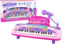 Tastiera interattiva rosa per bambini con microfono e MP3 – My Piano Musical Set