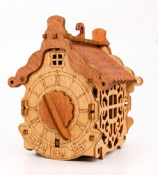 wooden puzzle gift box happy new year
