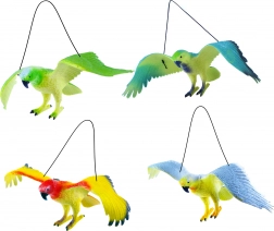 Hanging parrot with sound, 4 types, 12 × 30 cm