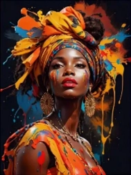 Diamond Painting African Woman II 30 × 40 cm