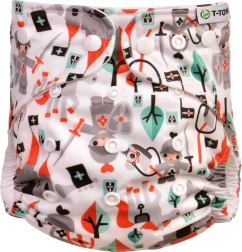 T-TOMI Couche culotte AIO - set de change à pressions Knights