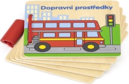 Wooden Book – Vehicles (Czech)