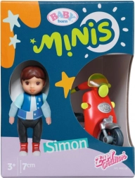 BABY born Minis set with scooter and Simon doll, 7 cm