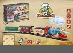 Circuit de train électrique 25 pièces avec lumières et sons