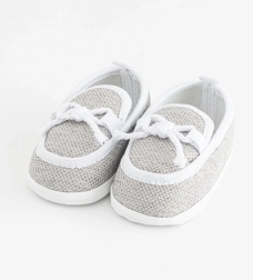 Infant Moccasins – NEW BABY Booties Grey (3–6 months)