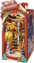 Ręcznie stworzona świąteczna uliczka Podpórka do książek