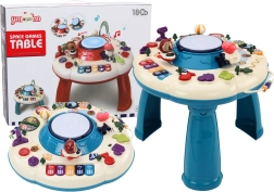 Educational Table Interactive Piano Drum Blue