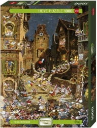 Puzzel 1000 stukjes – romantische stad, nacht