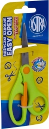 Astra ergonomic scissors with spring, rounded tip (color mix)