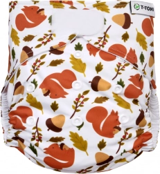 T-TOMI Couche culotte AIO - set de change à velcro Squirrels
