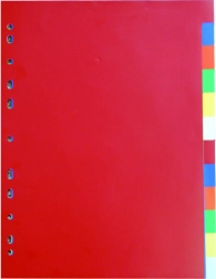 Séparateur de documents A4 2x6 couleurs