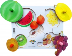 Lesena sestavljanka s 6 kosi - Lupimo in režemo poljščine