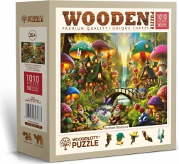 Wooden Puzzle Wooden City Mushroom Wonderland 1010 Pieces