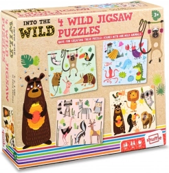Kids' Into the Wild Puzzles 4-in-1 by Shuffle