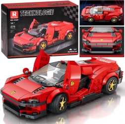 Tekniske byggesæt – futuristisk rødt superbil med opadgående døre, 275 dele