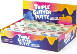 Pâte à modeler scintillante tricolore en gobelet