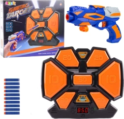 Gioco di tiro con dardi in schiuma e bersaglio elettronico con contatore LED