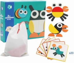 Drevená skladačka zvieratká