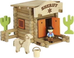 Jeujura wooden construction set Sheriff’s Station, 80 pieces