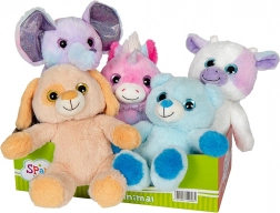 Peluche animale aux yeux scintillants 23 cm