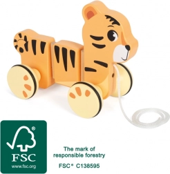 Giocattolo trainabile in legno tigre small foot