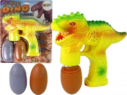 Bubble Blower Dinosaur with Egg-Shaped Refill – Yellow