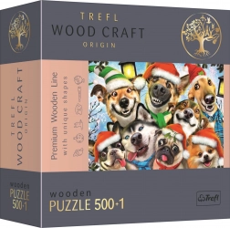 Wooden Puzzle Christmas Dogs 501 Pieces
