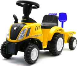 Kids' ride-on tractor with trailer and tools New Holland – yellow
