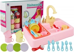 Colorful sink with water + accessories